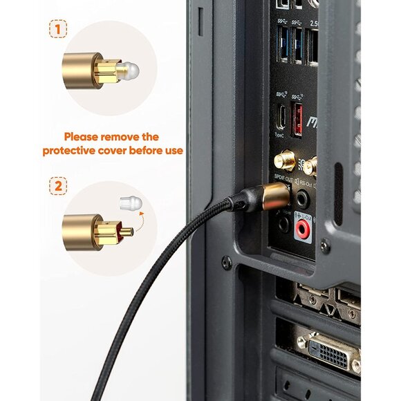 3FT Optical Audio Cable Toslink Male to Male Digital Cable Home Theater theater - Picture 5 of 7